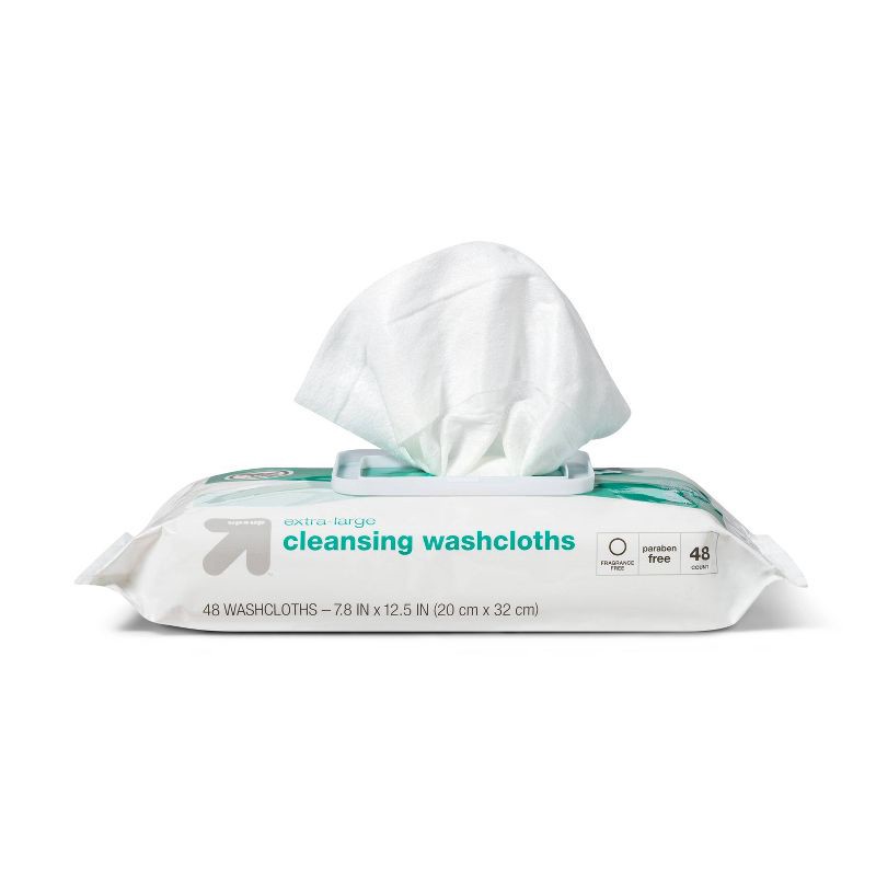 slide 6 of 6, Extra Large Cleansing Cloths - 48ct - up&up™, 48 ct