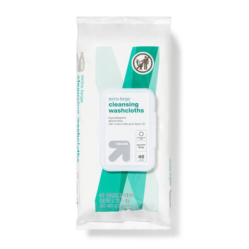 slide 1 of 6, Extra Large Cleansing Cloths - 48ct - up&up™, 48 ct