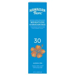 Hawaiian Tropic Weightless Hydration Face Water Sunscreen Mist SPF 30 With Hyaluronic Acid