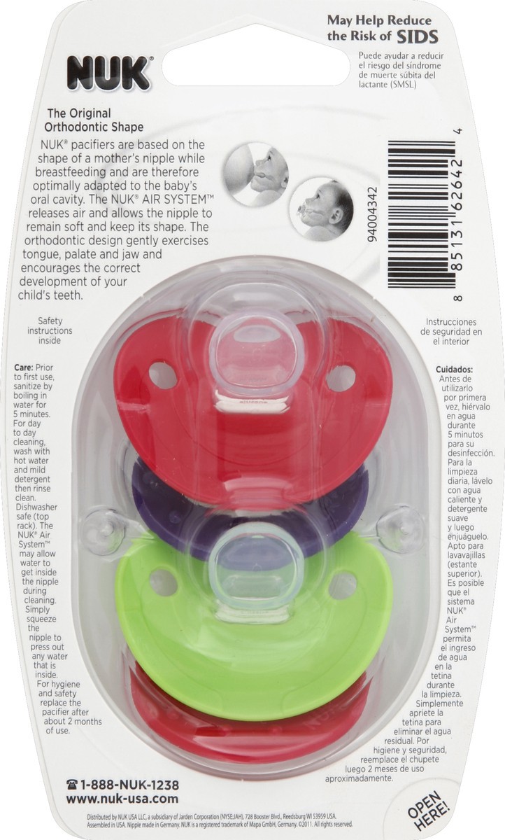 slide 2 of 7, NUK Pacifiers 2 ea, 2 ct