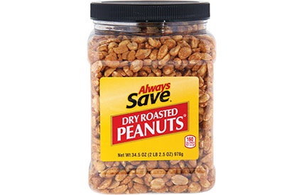 slide 1 of 1, Always Save Dry Roasted Peanuts, 34.5 oz