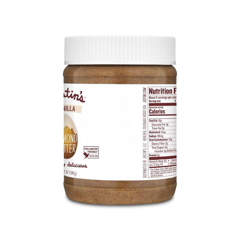 slide 3 of 6, Justin's Vanilla Almond Butter - 12oz, 12 oz