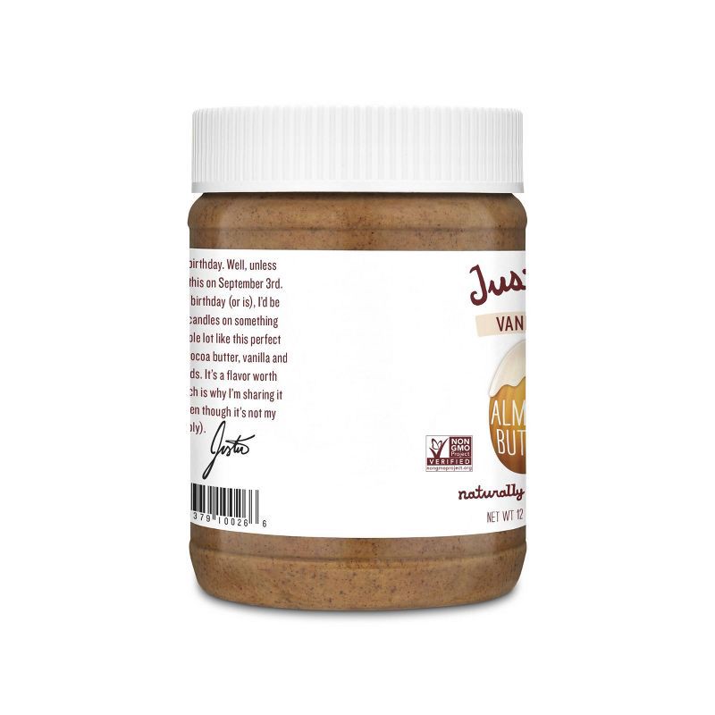 slide 4 of 6, Justin's Vanilla Almond Butter - 12oz, 12 oz