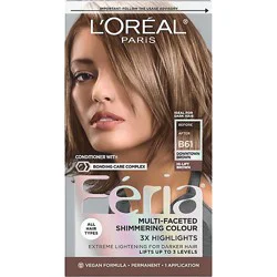 L'oreal Paris Feria Permanent Hair Color B61 Downtown Brown Hi Lift Cool Brown Kit - Each