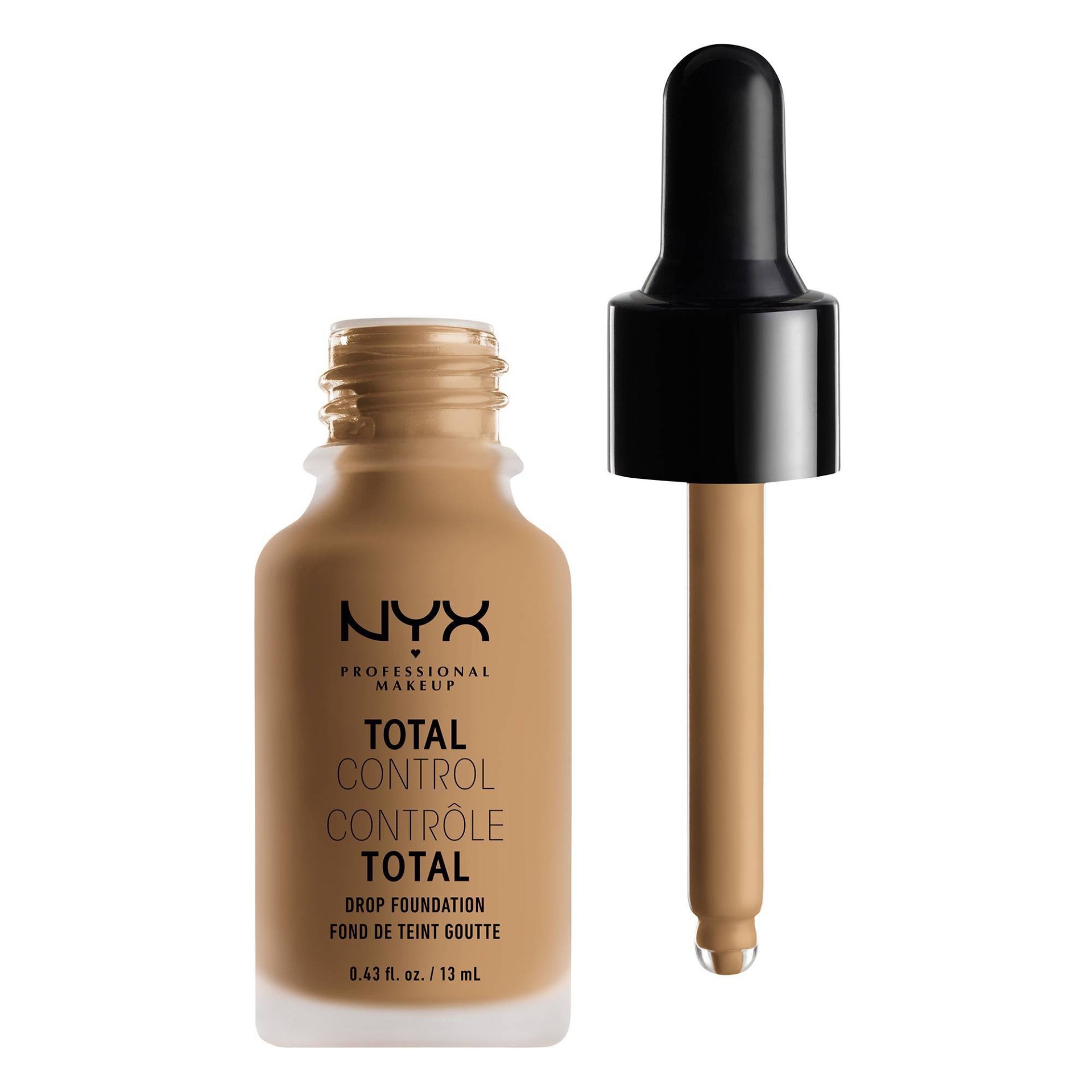 slide 1 of 4, NYX Professional Makeup Total Control Drop Foundation Beige, 0.43 fl oz