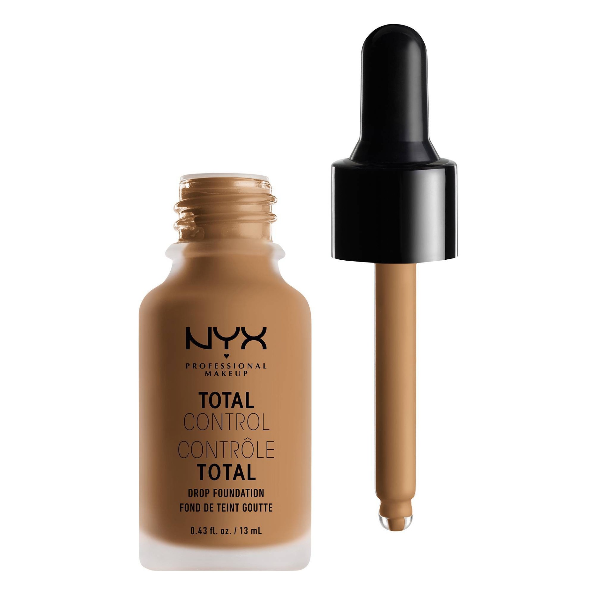 slide 1 of 4, NYX Professional Makeup Total Control Drop Foundation Golden, 0.43 fl oz