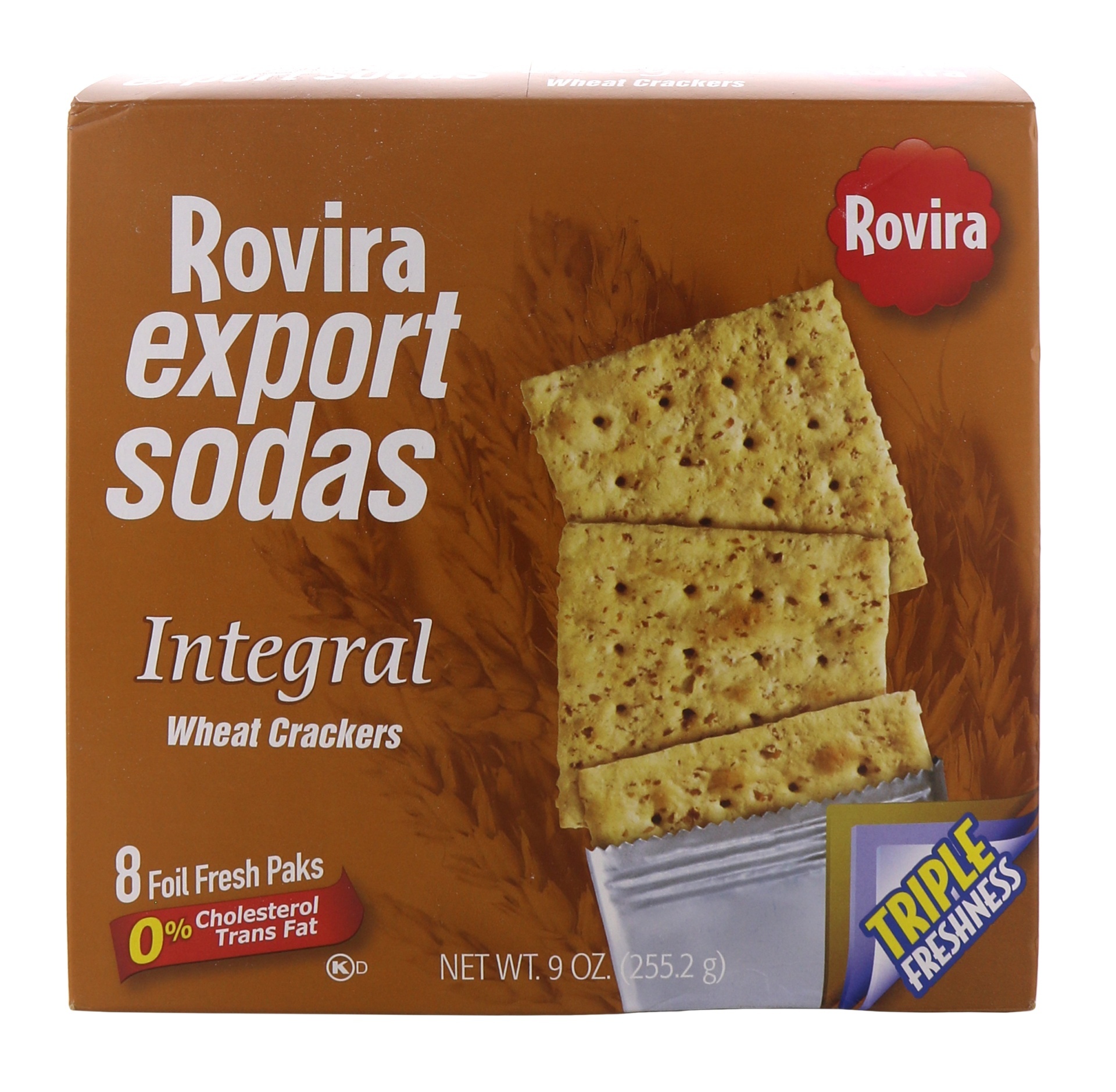 slide 1 of 1, Rovira Export Sodas Integral Wheat Crackers, 9 oz