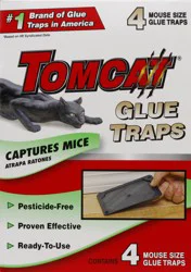 Tomcat Glue Traps, Mouse Size, 4 Traps