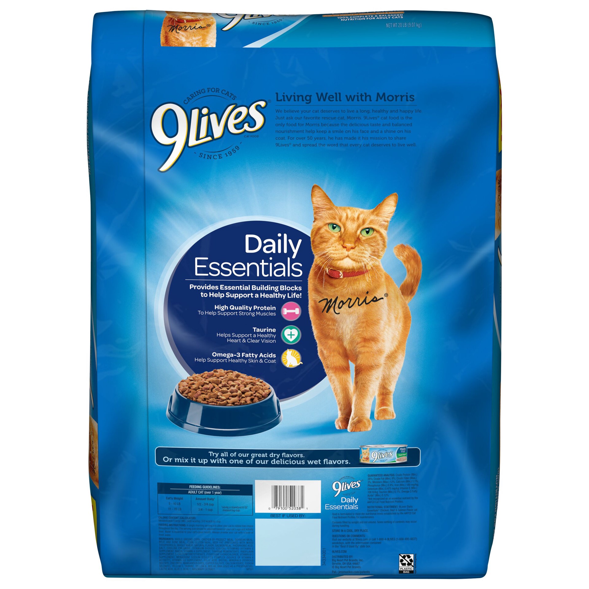 slide 5 of 5, 9Lives Daily Essentials Dry Cat Food, 20 lb