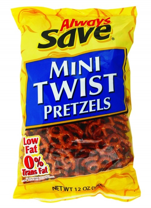 slide 1 of 1, Always Save Mini Pretzel Twists, 12 oz