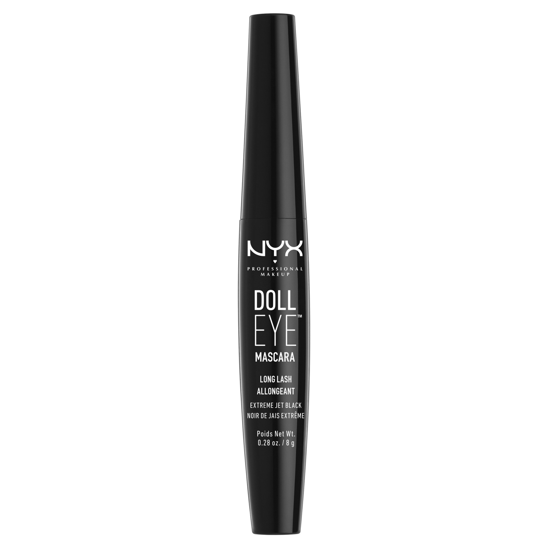 slide 1 of 3, NYX Professional Makeup Doll Long Lash Eye Waterproof Mascara - Black, 0.28 fl oz