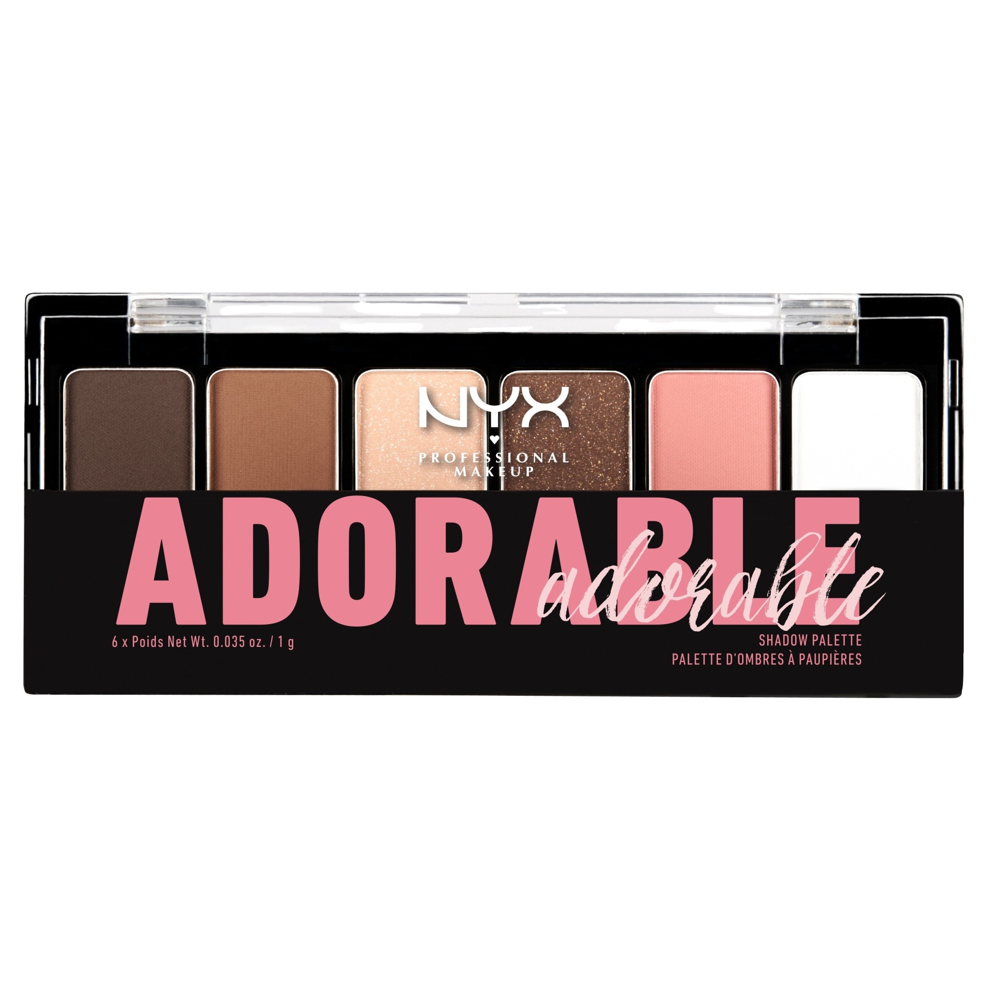 slide 1 of 3, NYX Professional Makeup Professional Makeup The Adorable Shadow Palette, 0.21 oz
