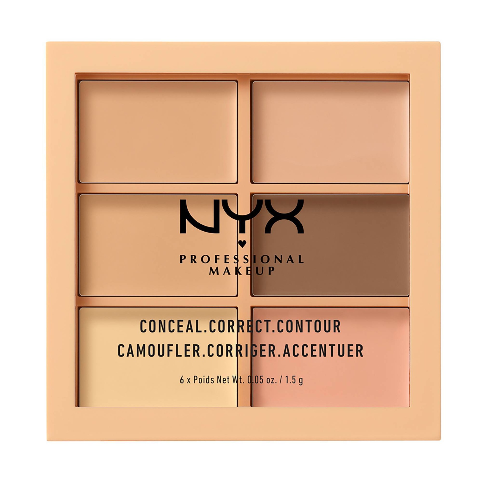 slide 1 of 5, NYX Professional Makeup Color Correct Palette Conceal, Correct, Contour Light, 1 ct