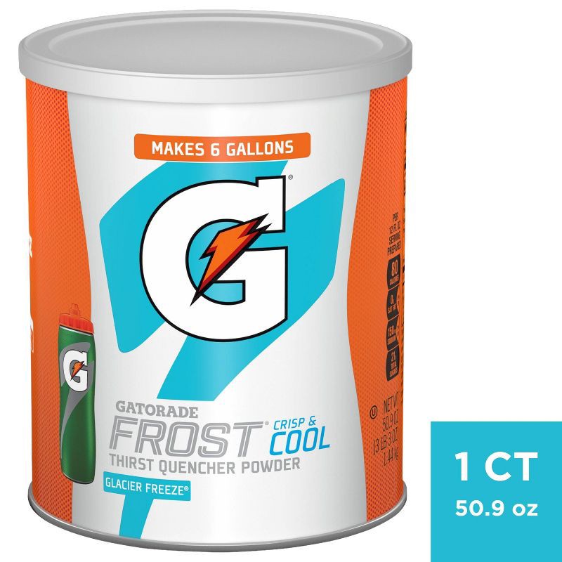 slide 1 of 3, Gatorade Frost Glacier Freeze Sports Drink Mix - 50.9oz Canister, 50.9 oz