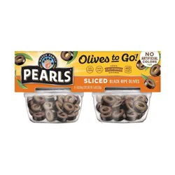 Pearls Olives-to-Go Sliced Ripe Black Olives - 5.6oz/4ct