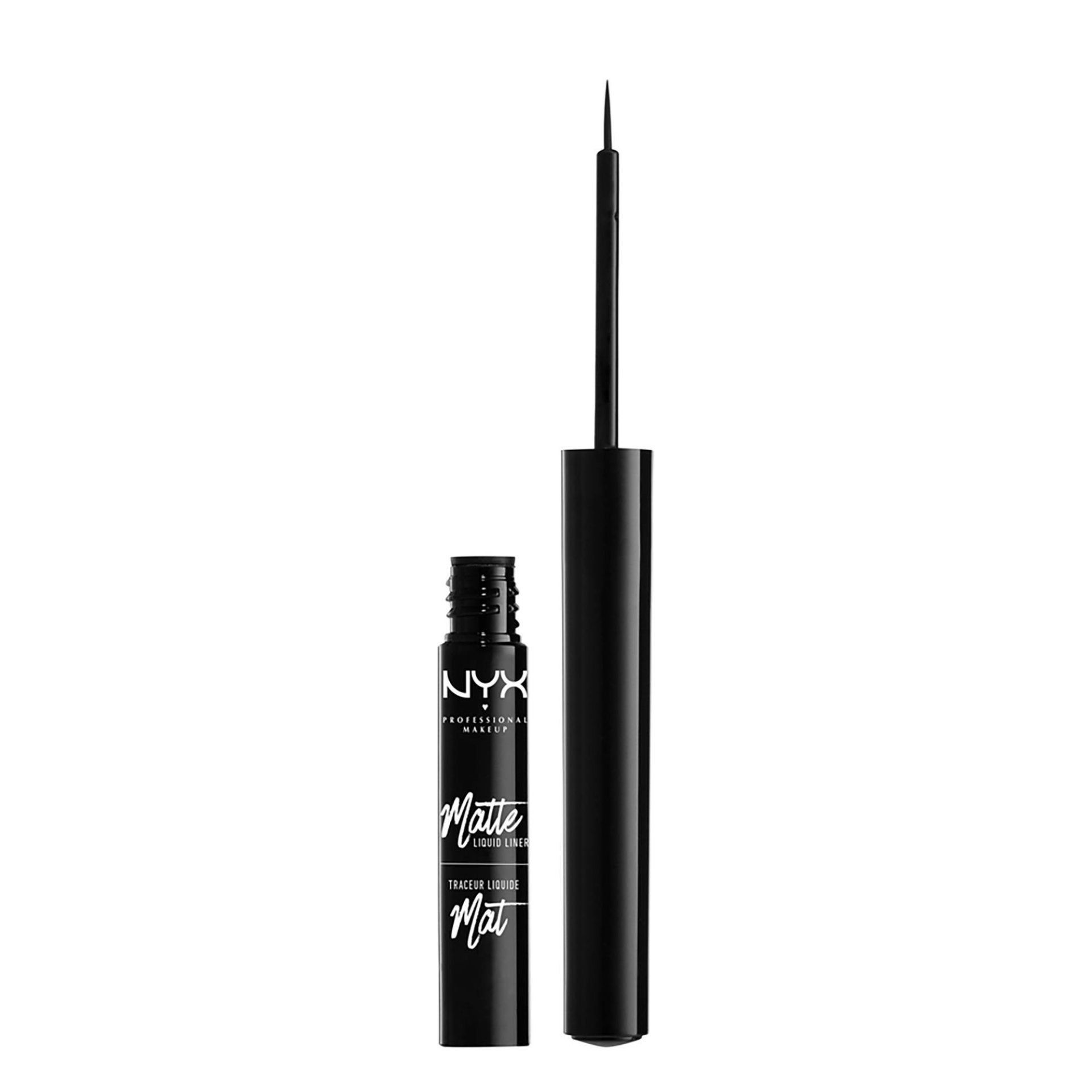 slide 1 of 5, NYX Professional Makeup Matte Liquid Liner - Vegan long-lasting formula - Black, 0.06 oz