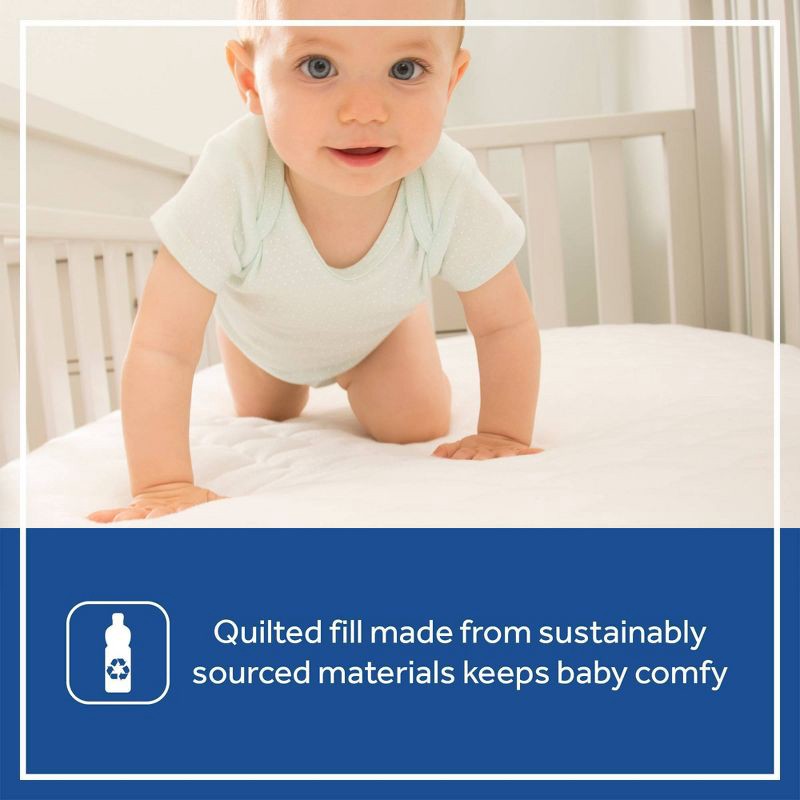 slide 4 of 14, Sealy Cozy Dreams Waterproof Quilted Fitted Crib & Toddler Mattress Pad, 1 ct