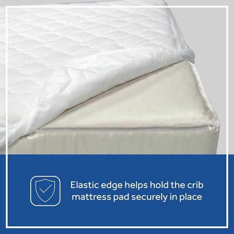 slide 9 of 14, Sealy Cozy Dreams Waterproof Quilted Fitted Crib & Toddler Mattress Pad, 1 ct
