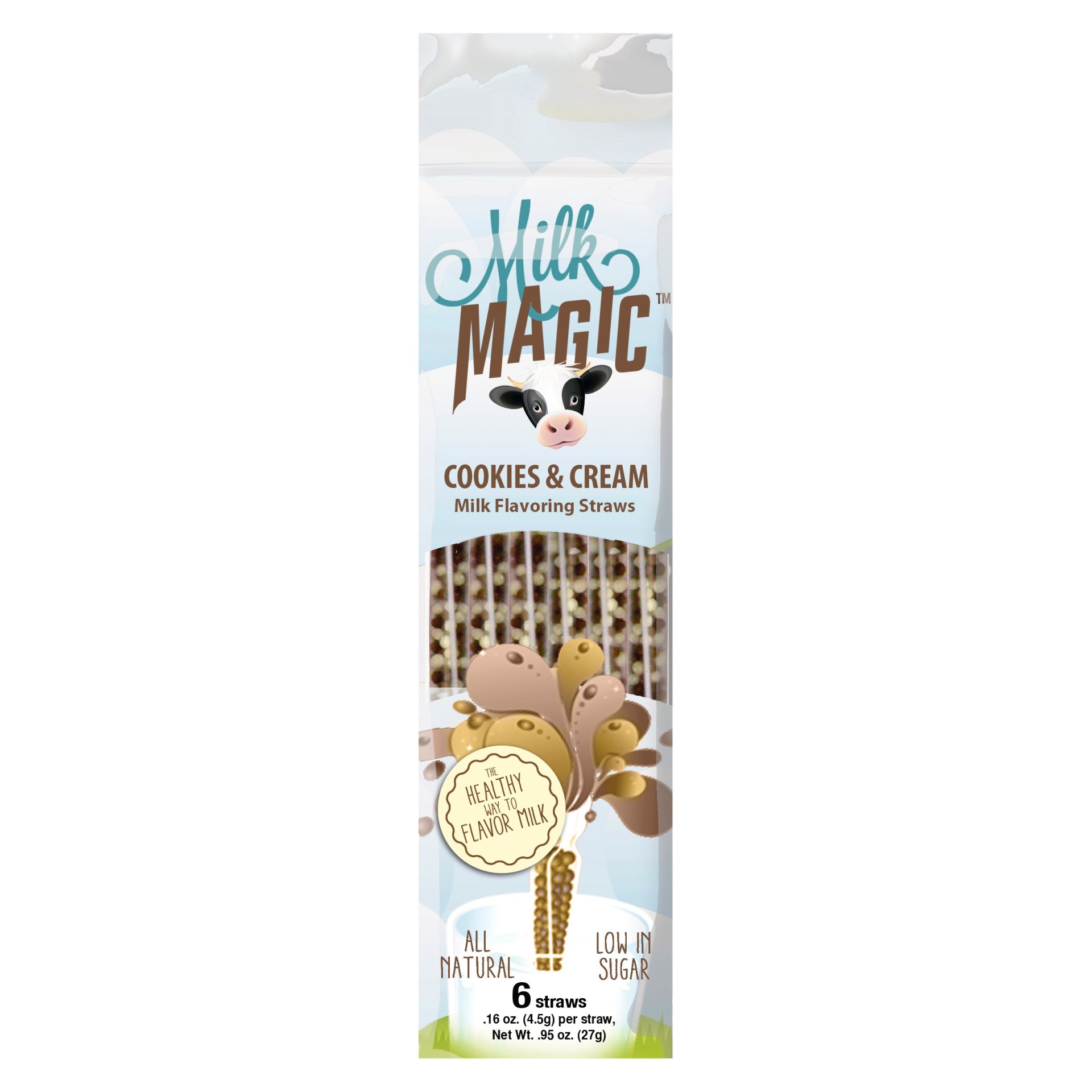 slide 1 of 1, Milk Magic Cookies & Cream Milk Flavoring Straws, 6 ct