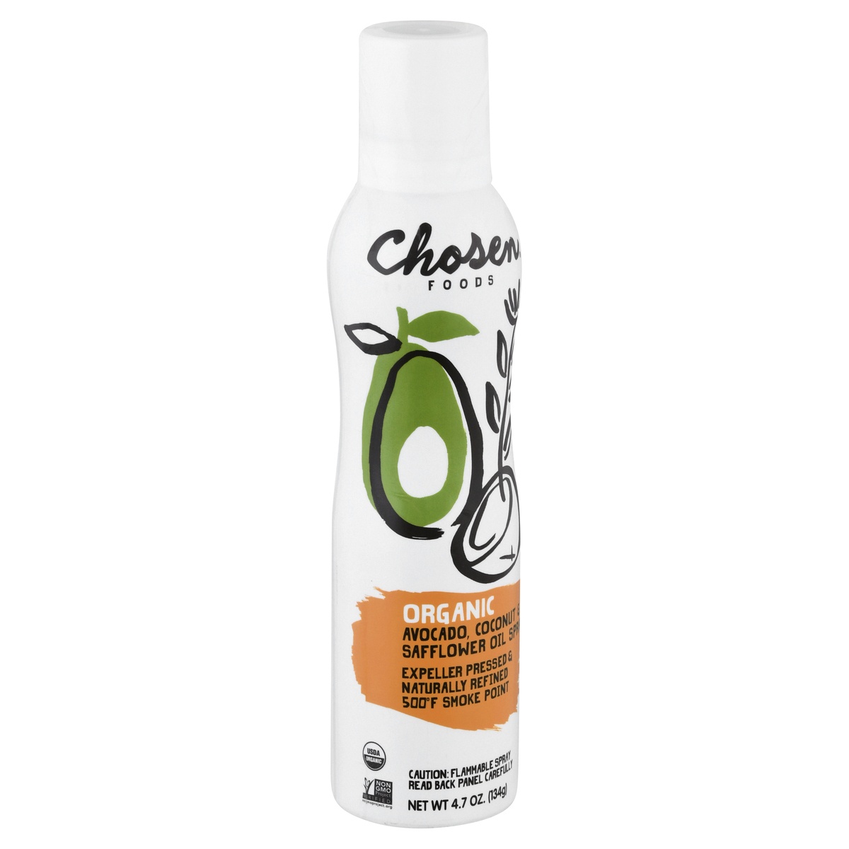 slide 2 of 9, Chosen Foods Organic Avocado, Coconut & Safflower Oil Spray 4.7 oz, 4.7 fl oz