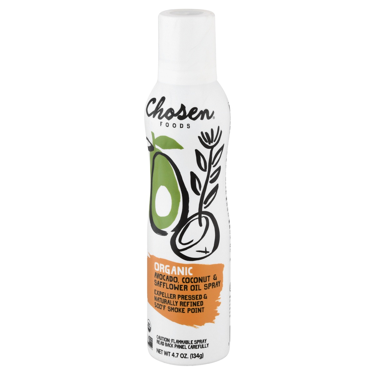 slide 3 of 9, Chosen Foods Organic Avocado, Coconut & Safflower Oil Spray 4.7 oz, 4.7 fl oz