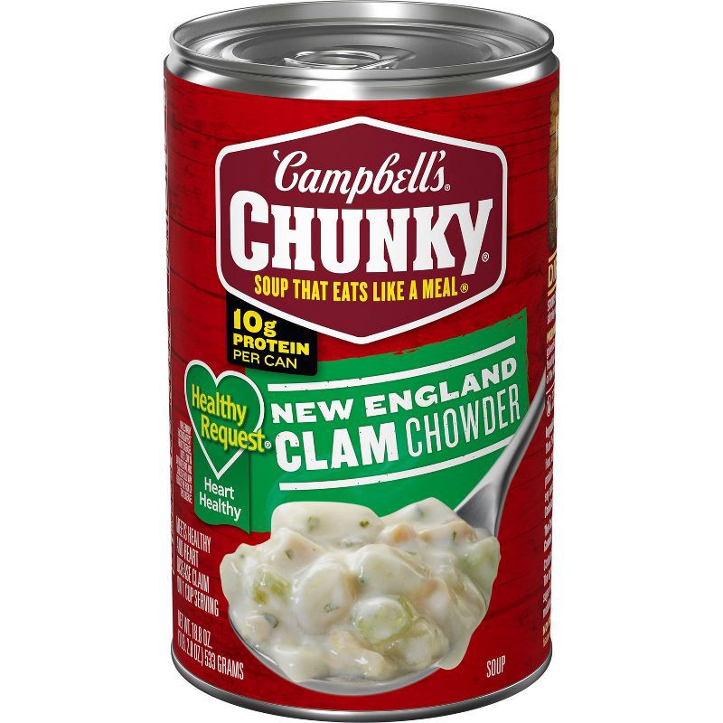 slide 1 of 14, Campbell's Chunky Healthy Request New England Clam Chowder Soup - 18.8oz, 18.8 oz