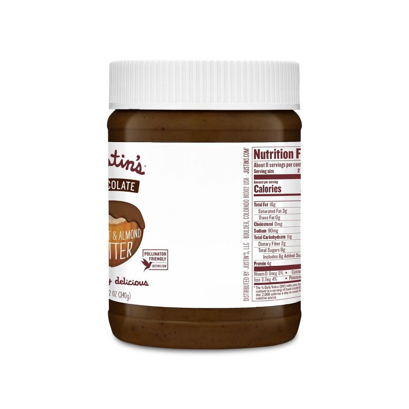 slide 3 of 6, Justin's Chocolate Hazelnut Butter Blend - 12oz, 12 oz