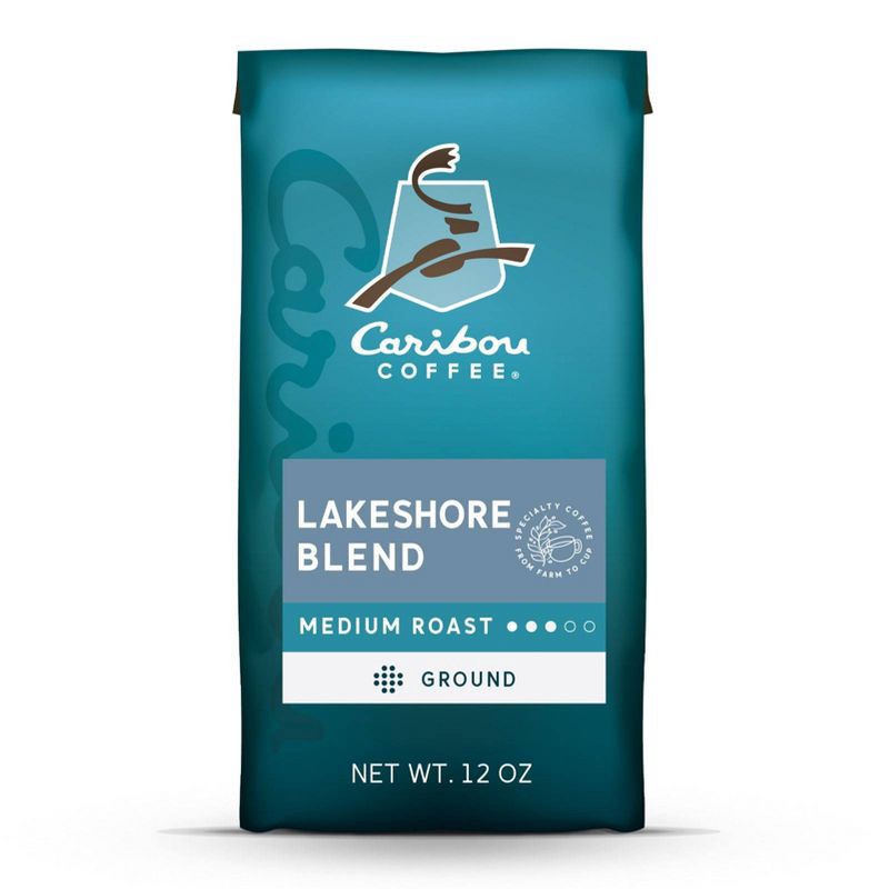 slide 1 of 6, Caribou Coffee Lake Shore Blend Medium Roast Ground Coffee - 12oz, 12 oz