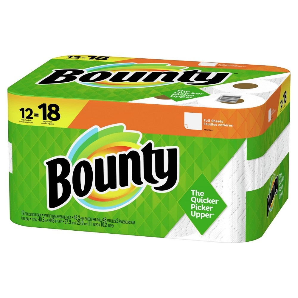 slide 2 of 6, Bounty Paper Towels White - 12 Singles Plus Rolls, 1 ct