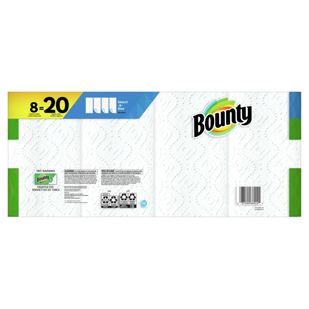 slide 6 of 6, Bounty Select-A-Size Paper Towels - 8 Double Plus Rolls, 1 ct