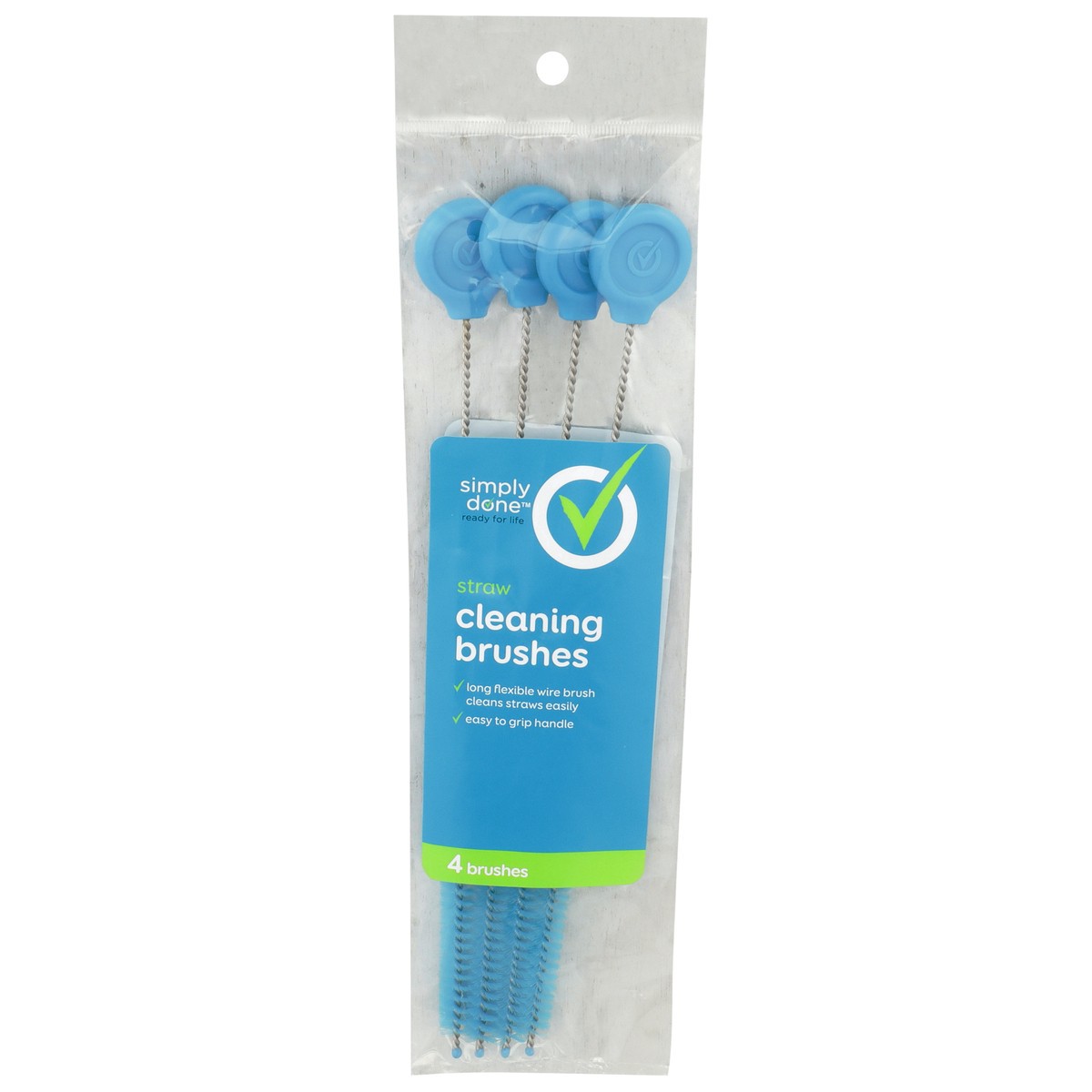 slide 1 of 8, Simply Done Hydration Bottle Straw Brushes, 4 ct