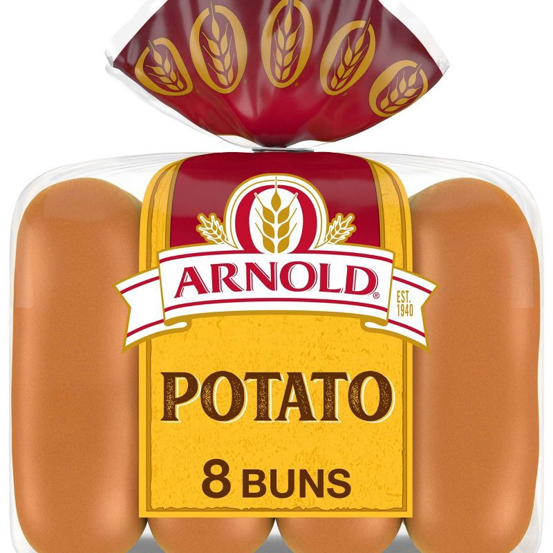 slide 1 of 10, Arnold Potato Hot Dog Buns - 16oz / 8ct, 8 ct; 16 oz