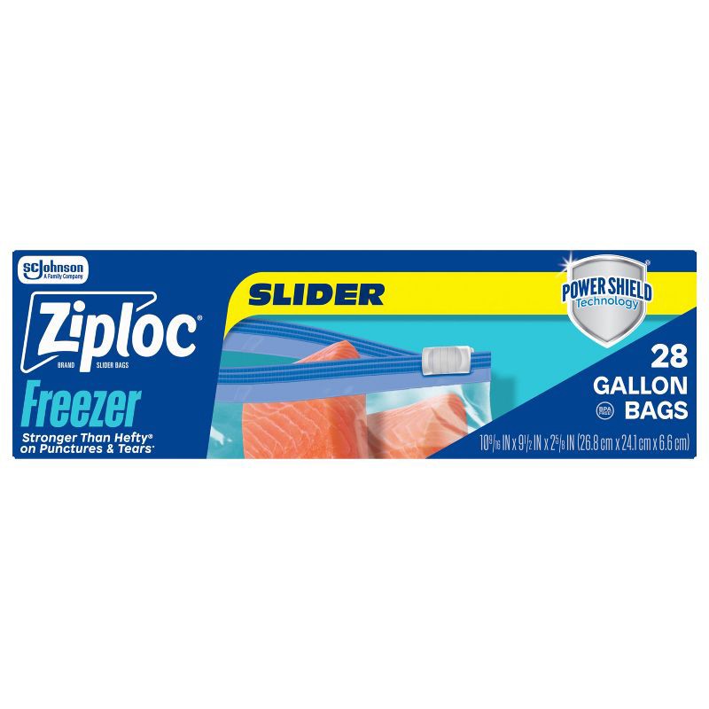 slide 1 of 14, Ziploc Slider Gallon Freezer Bags for Food Preservation and Meal Prep - 28ct, 28 ct