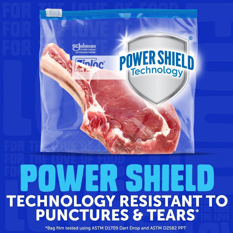 slide 6 of 12, Ziploc Slider Gallon Freezer Bags with Power Shield Technology - 28ct, 28 ct