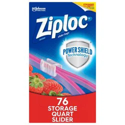 Ziploc Slider Quart Food Storage Bags for Meal Prep - 76ct: BPA-Free, Slider Seal, Protects Against Spills
