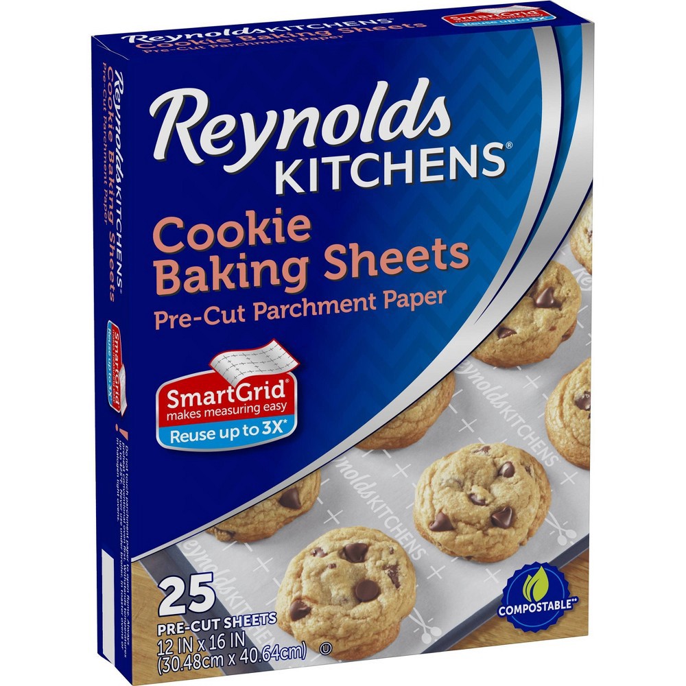 slide 3 of 5, Reynolds Kitchens Cookie Baking Sheets - 25ct/33.33 sq ft, 25 ct, 33.33 sq ft