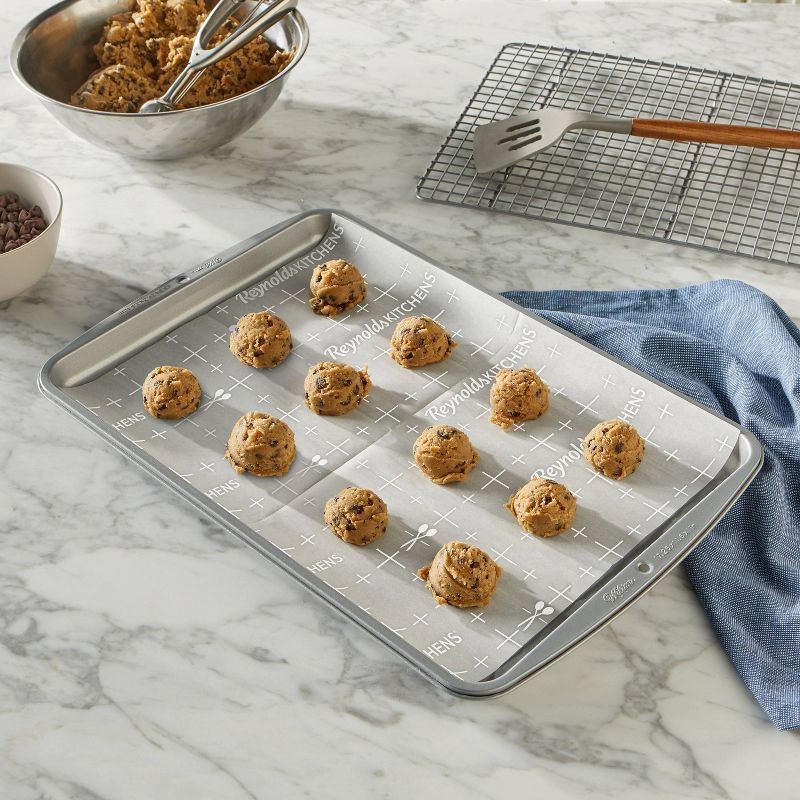 slide 7 of 7, Reynolds Kitchens Cookie Baking Sheets Pre-Cut Parchment Paper - 25ct/33.33sq ft, 25 ct, 33.33sq ft