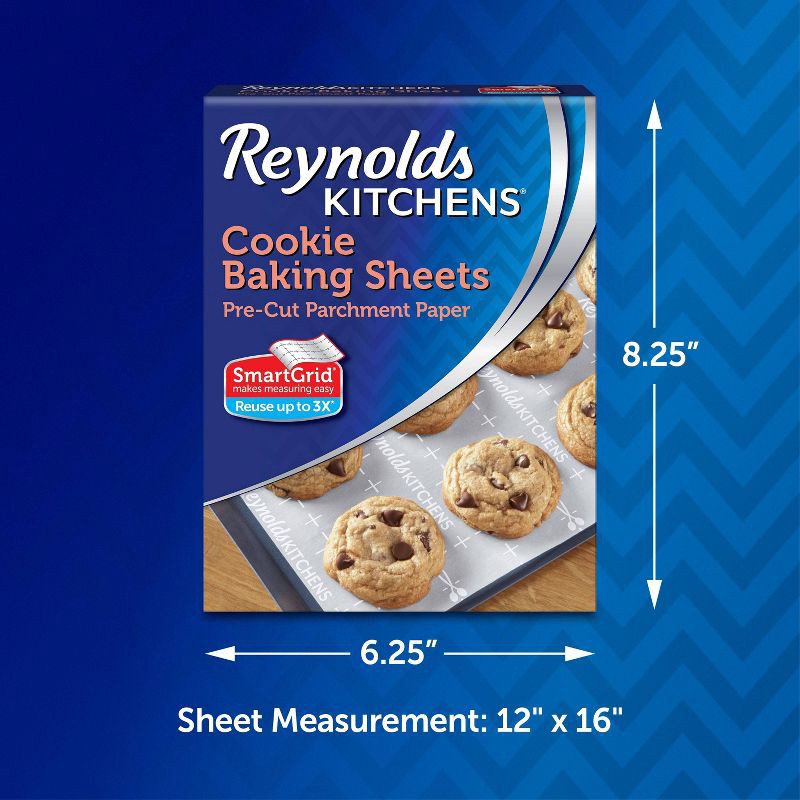 slide 1 of 7, Reynolds Kitchens Cookie Baking Sheets - 25ct/33.33 sq ft, 25 ct, 33.33 sq ft