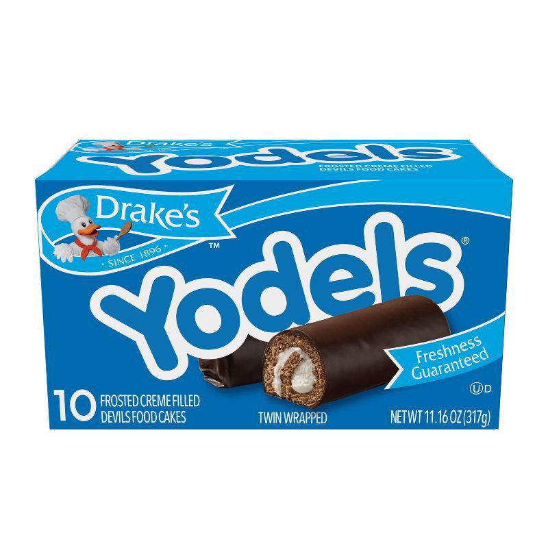 slide 2 of 4, Drake Yodels Frosted Creme Filled Devil's Food Cakes - 11oz/10ct, 11 oz, 10 ct