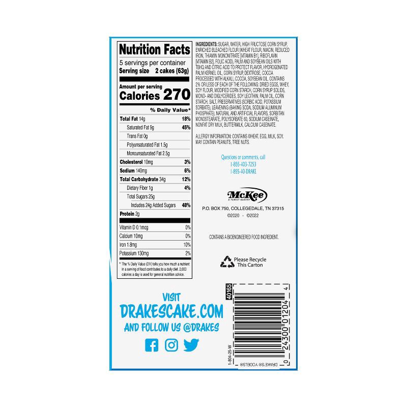 slide 4 of 4, Drake Yodels Frosted Creme Filled Devil's Food Cakes - 11oz/10ct, 11 oz, 10 ct