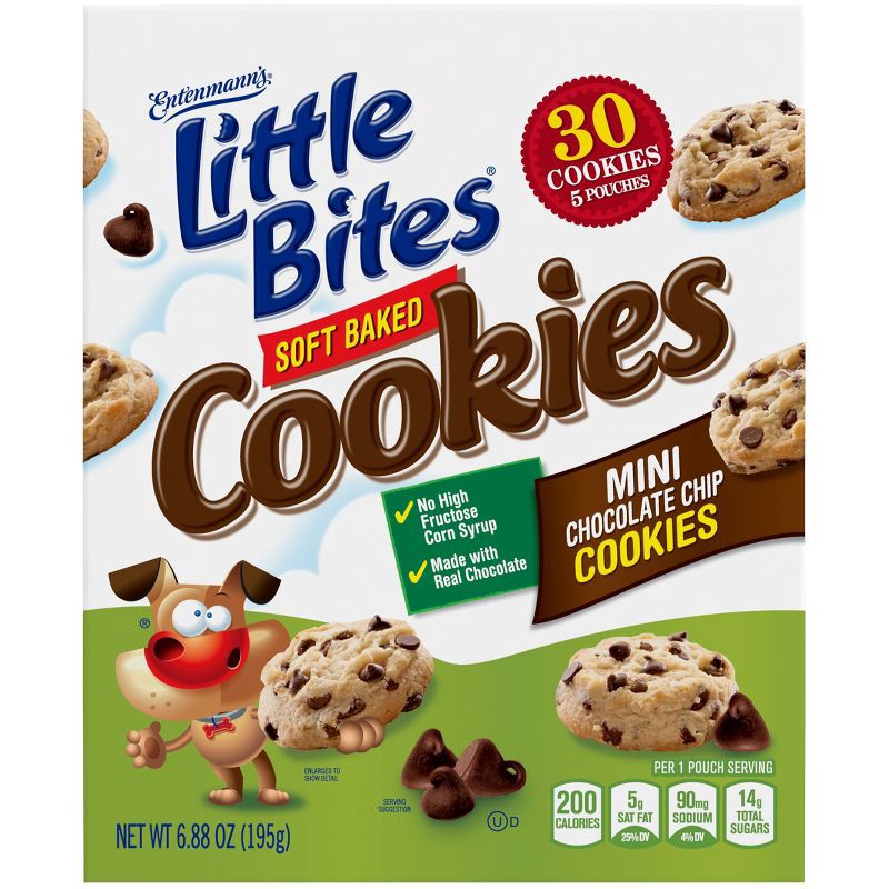 slide 2 of 8, Entenmann's Chocolate Chip Cookie Little Bites - 5ct/8.25oz, 5 ct; 8.25 oz