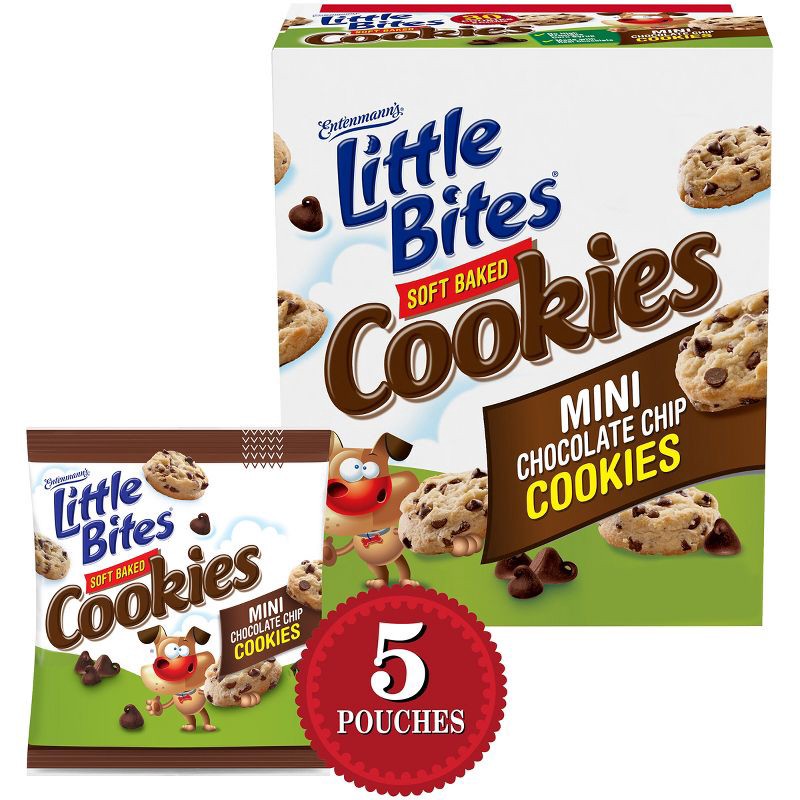 slide 1 of 8, Entenmann's Chocolate Chip Cookie Little Bites - 5ct/8.25oz, 5 ct; 8.25 oz