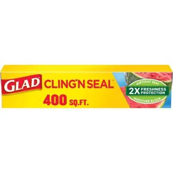 Glad Cling Plastic Food Wrap - 400 sq ft
