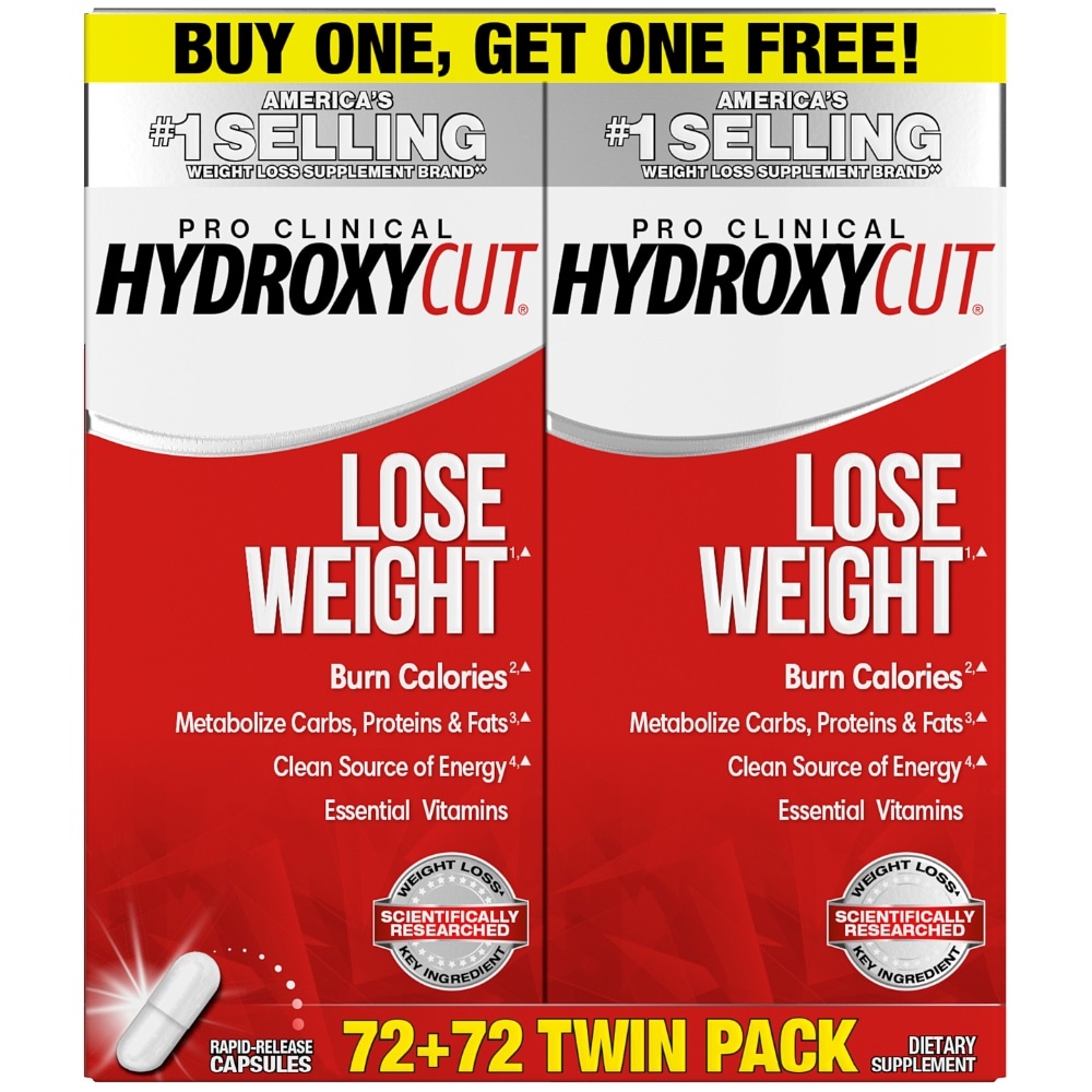 slide 1 of 1, Hydroxycut Pro Clinical Weight Loss Dietary Supplement Rapid-Release Capsules 144 Count, 144 ct