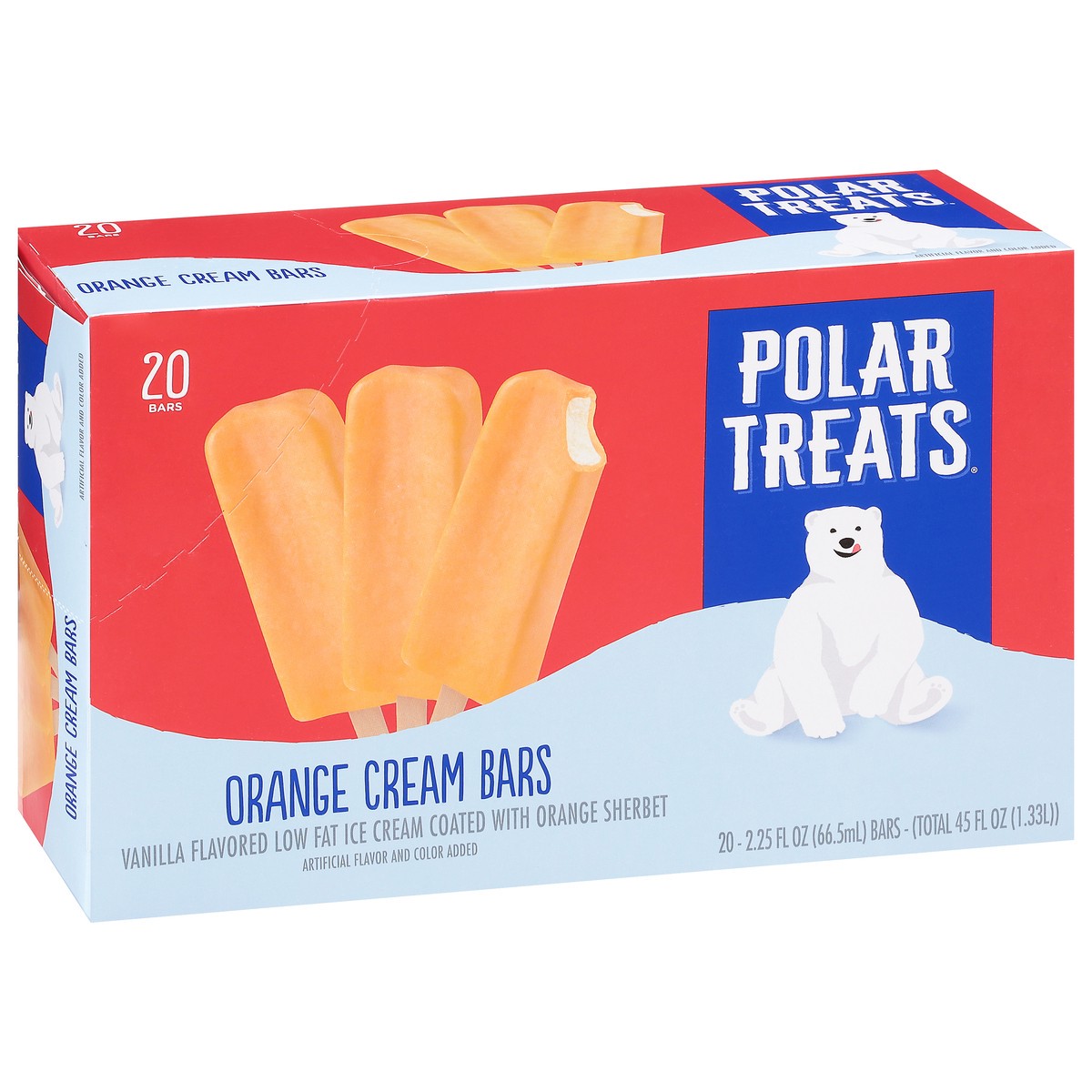 slide 2 of 9, Polar Treats Orange Cream Ice Cream Bars 20 - 2.25 fl oz ea, 20 ct