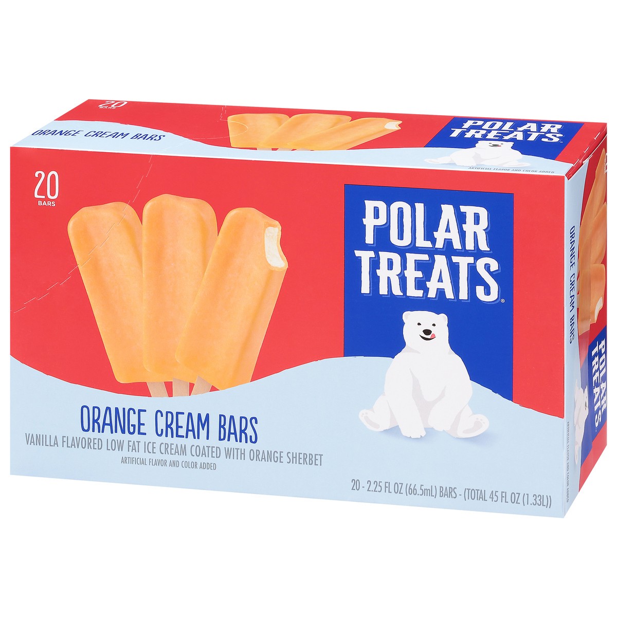 slide 3 of 9, Polar Treats Orange Cream Ice Cream Bars 20 - 2.25 fl oz ea, 20 ct