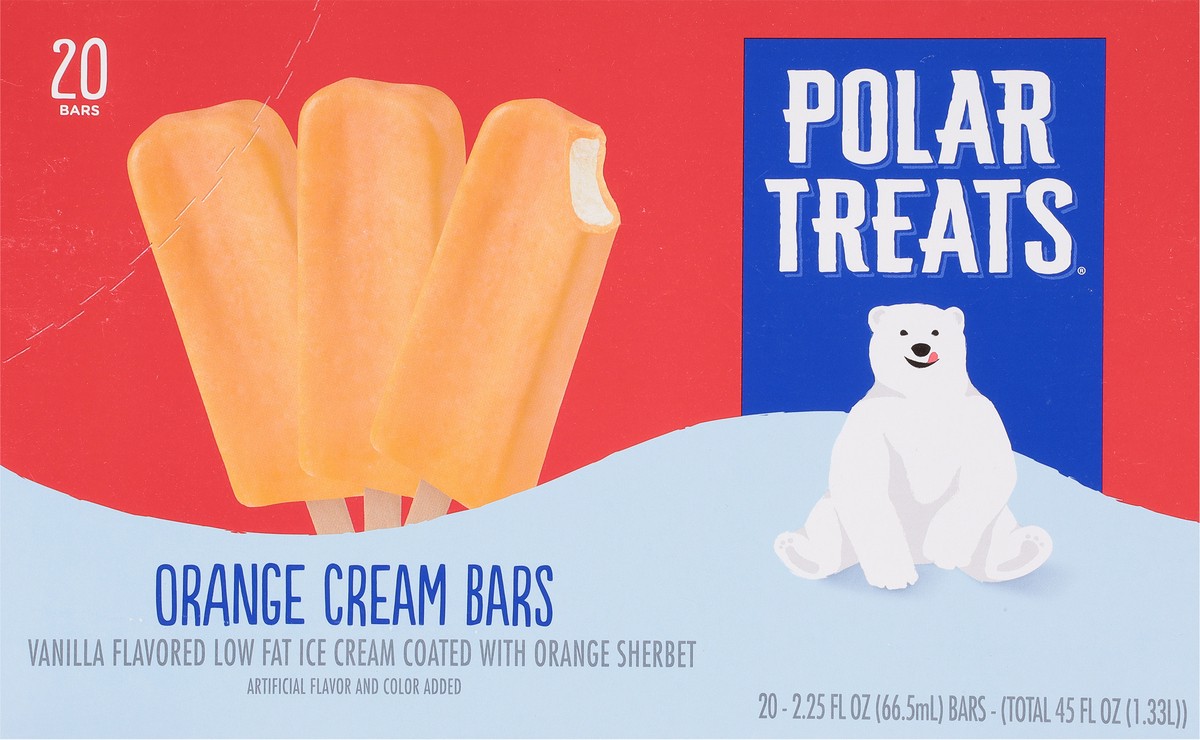 slide 6 of 9, Polar Treats Orange Cream Ice Cream Bars 20 - 2.25 fl oz ea, 20 ct