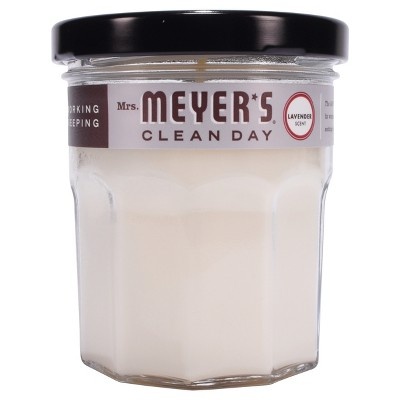 slide 1 of 3, Mrs. Meyer's Lavender Soy Glass Candle, 4.9 oz