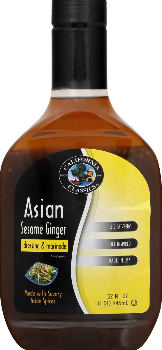 slide 1 of 9, California Classics Asian Sesame Ginger Dressing & Marinade 32 oz, 32 oz