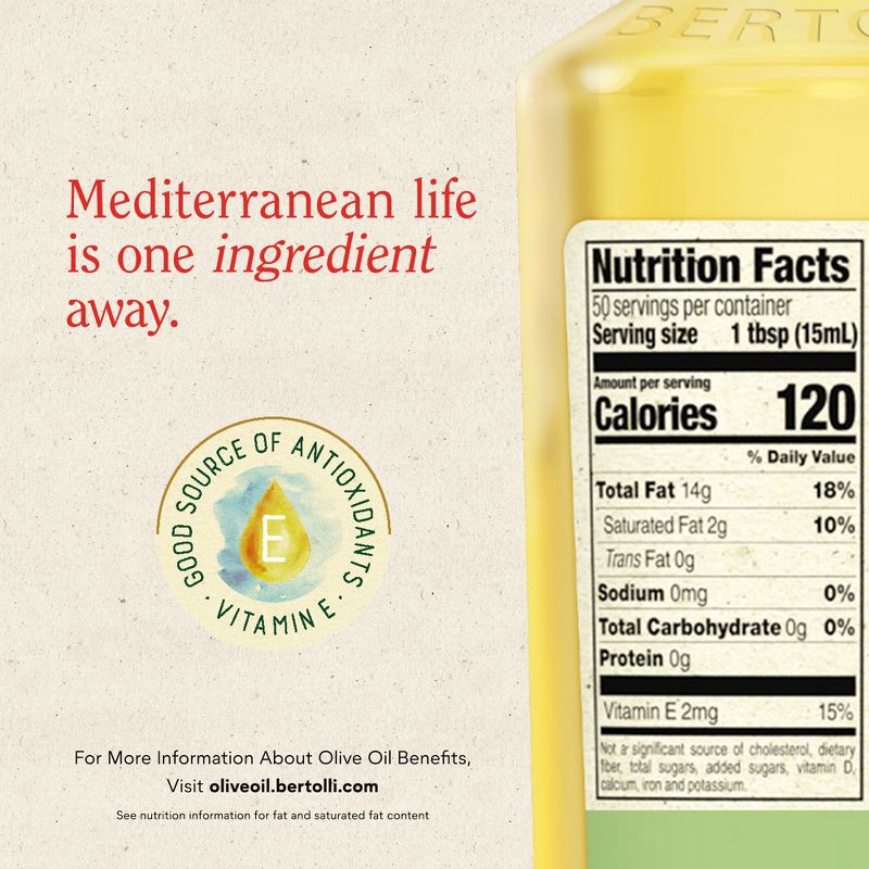 slide 3 of 5, Bertolli Olive Oil Extra Light Taste – 25.4 fl oz, 25.4 fl oz